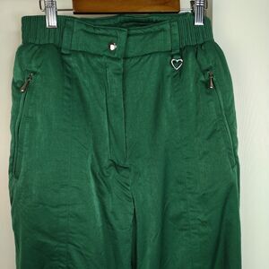 Obermeyer Pants Womens Size 12 Long Green Ski Snowboarding Outdoor Insulated